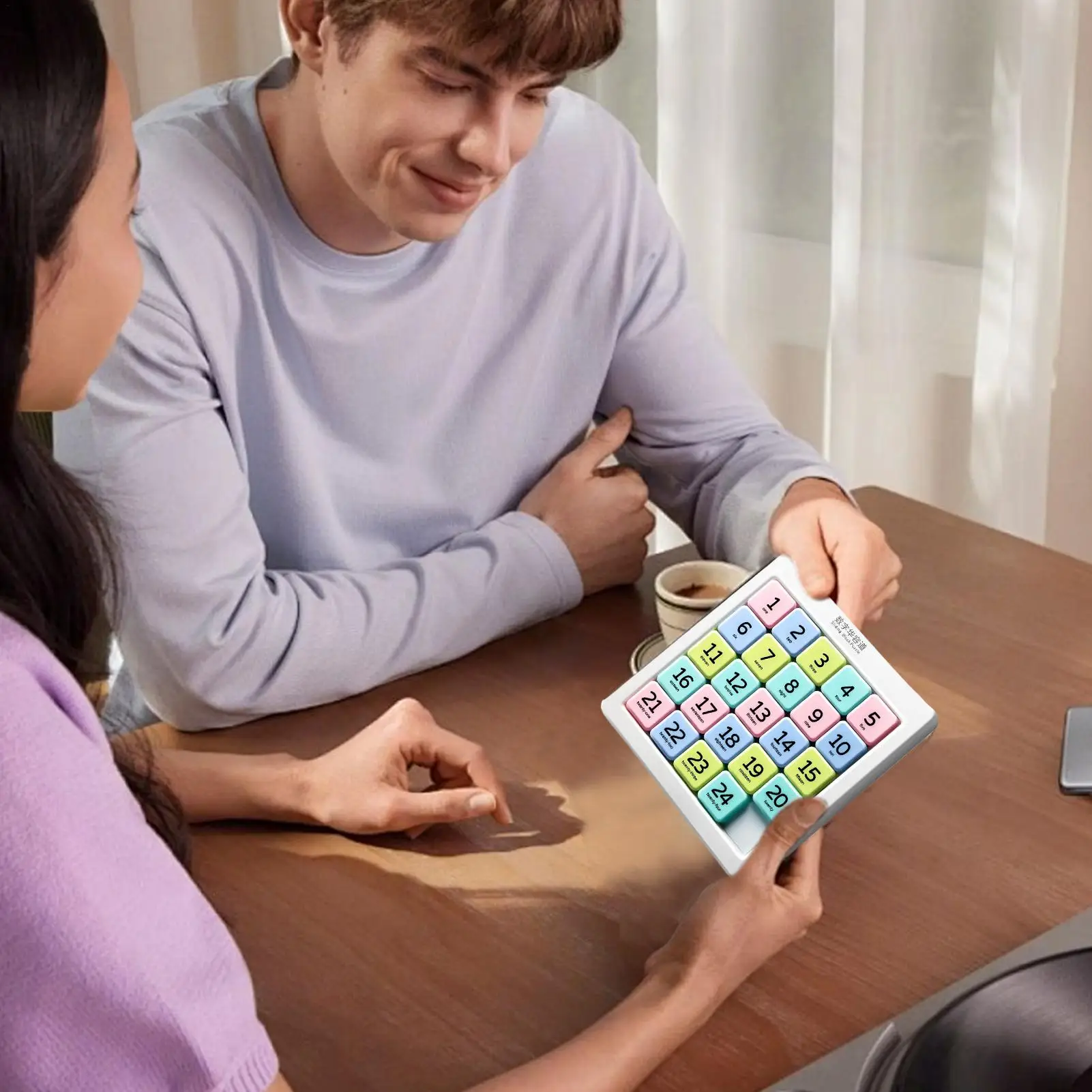 슬라이딩 블록 퍼즐 번호 Tangram 퍼즐 교육용 어린이 수학 장난감 보드 게임 장난감 지능 훈련 두뇌 개발