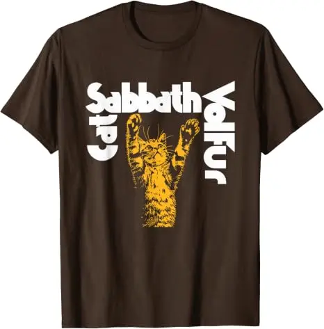 Cat Sabbath Lustiges Katzen-T-Shirt Y2k Kitty Dad Grafik-Bekleidung Humor Sarkastischer Witz Spruch-T-Shirt Weiche Baumwolle Kurzarm-Kleidung – Detail 8