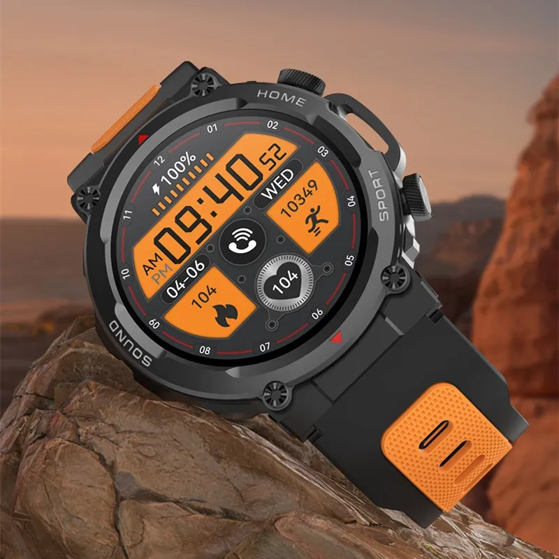 BiiYou 스마트워치 IP67 방수 아웃도어 스포츠 스마트워치 1.39인치 화면