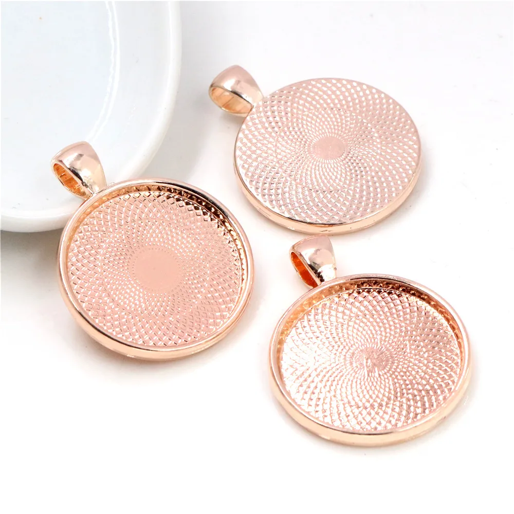 20mm 25mm 30mm Inner Size 10 Colors Plated Classic pattern series Fit 20/25/30mm Glass Cabochon Base Setting Tray