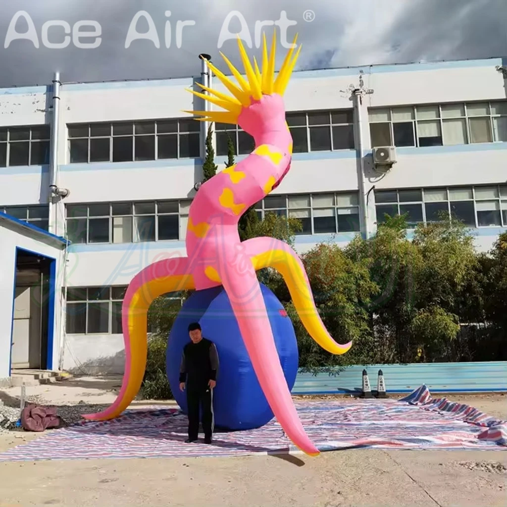 Gigantische buiten zee anemoon opblaasbare reclame bloem indrukwekkende zeebloem opblaasbaar voor buitenadvertenties