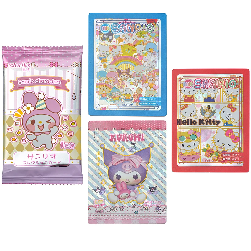 Anime Sanrio Kuromi Hello Kitty My Melody Shining Collectible Card Game Trading Card Toys For Girl\'s Birthday Gift