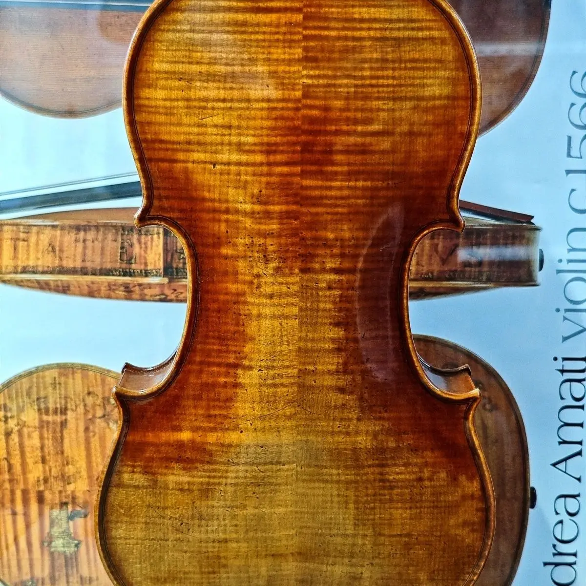 

European Tiger Pattern Violin Exam Grade 4/4 Adult Violin Standard Professional Performance Natural Pattern Pure Handmade