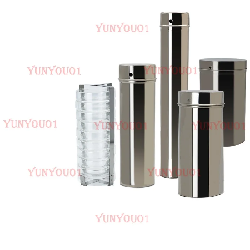 

90Mm Petri Dish Sterilization Drum/cylinder 9cm Flat Dish Sterilization Drum, Stainless Steel Metal Drum