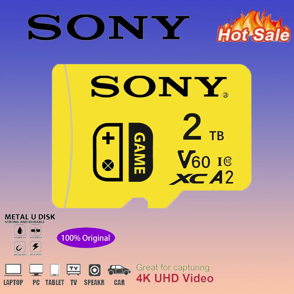

2TB A2 Class10 V60 Sony Micro SD Card Ultra Fast 4K UHD TF Memory Card Compatible with Lenovo Nintendo Switch Drone