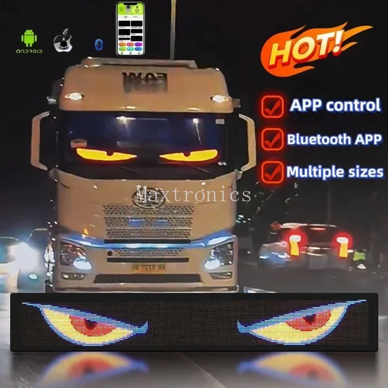 NEW Car Led Matrix Pixel Panel Multilingual USB 5V P65 Waterproof App Programmable Flexible Screen Display for Truck Devil's Eye