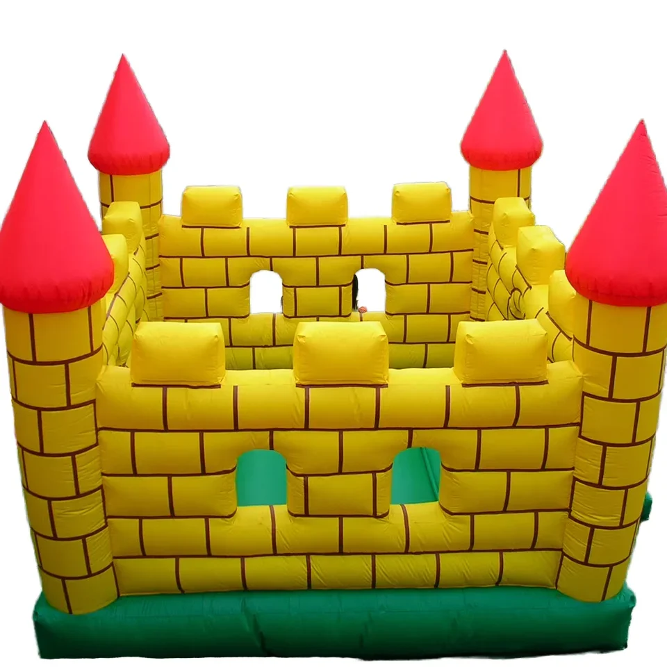 

Small Inflatable Castle with Trampoline Slide for Children's Leisure & Entertainment at Home