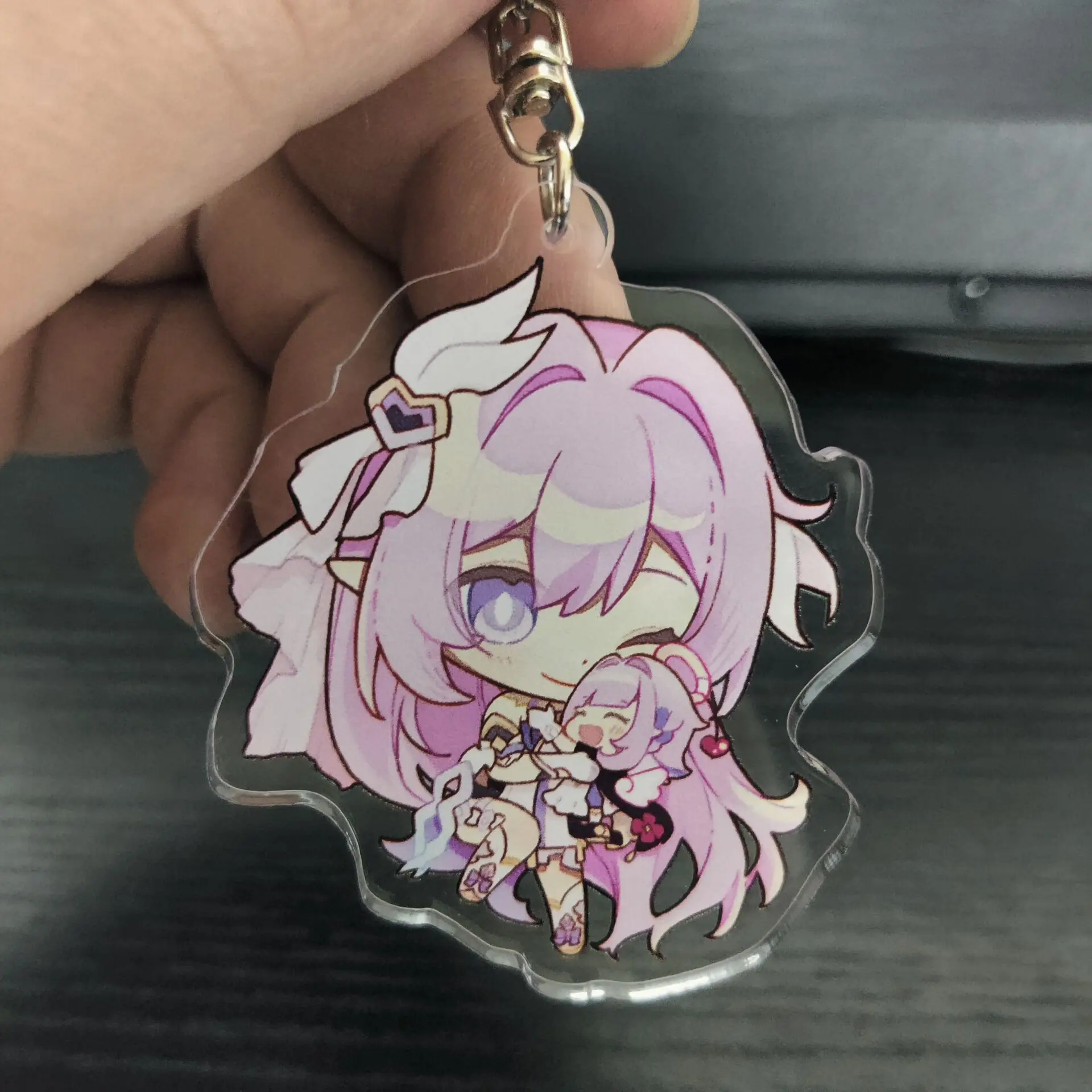 Hot Game Honkai Impact 3 Anime Figures Bronya Zaychik Elysia Raiden Mei Cute Acrylic Keychains Bag Decor Pendant Toy Keyrings