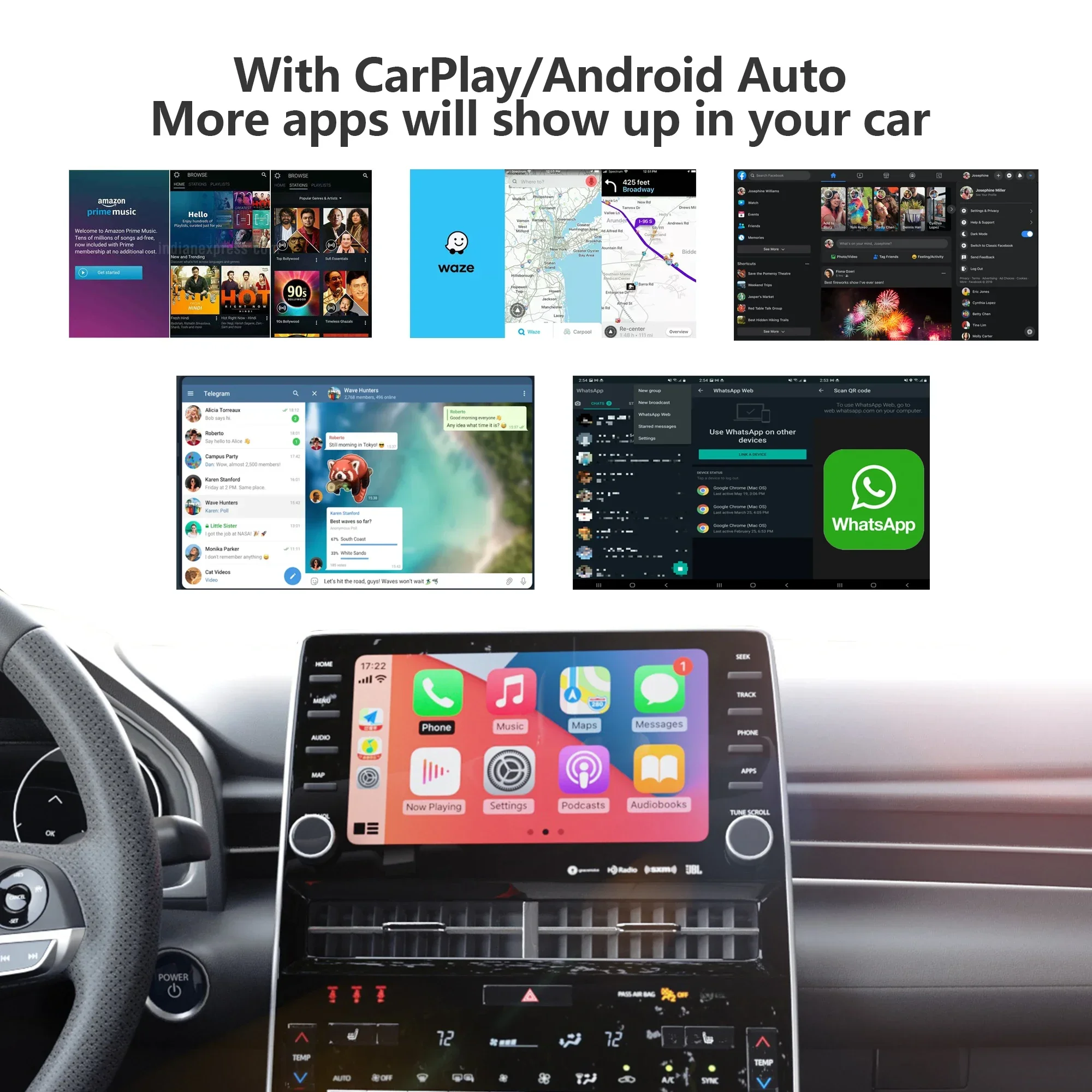 OTTOCAST U2 X Wireless Android Auto CarPlay Adapter 2 in1 Carplay Smart Box Plug Play Multimedia Player for Toyota Mazda VW