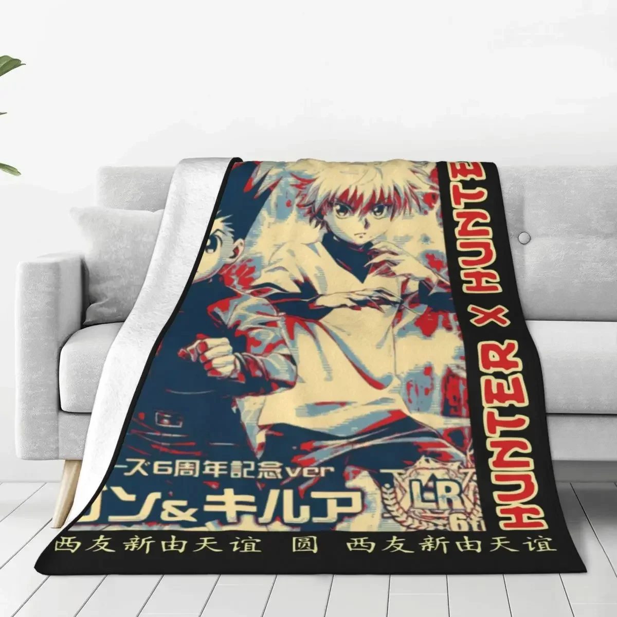 

Legend Anime Hunter X Hunter Blankets Fleece Decoration Portable Lightweight Thin Throw Blanket for Bed Car Quilt