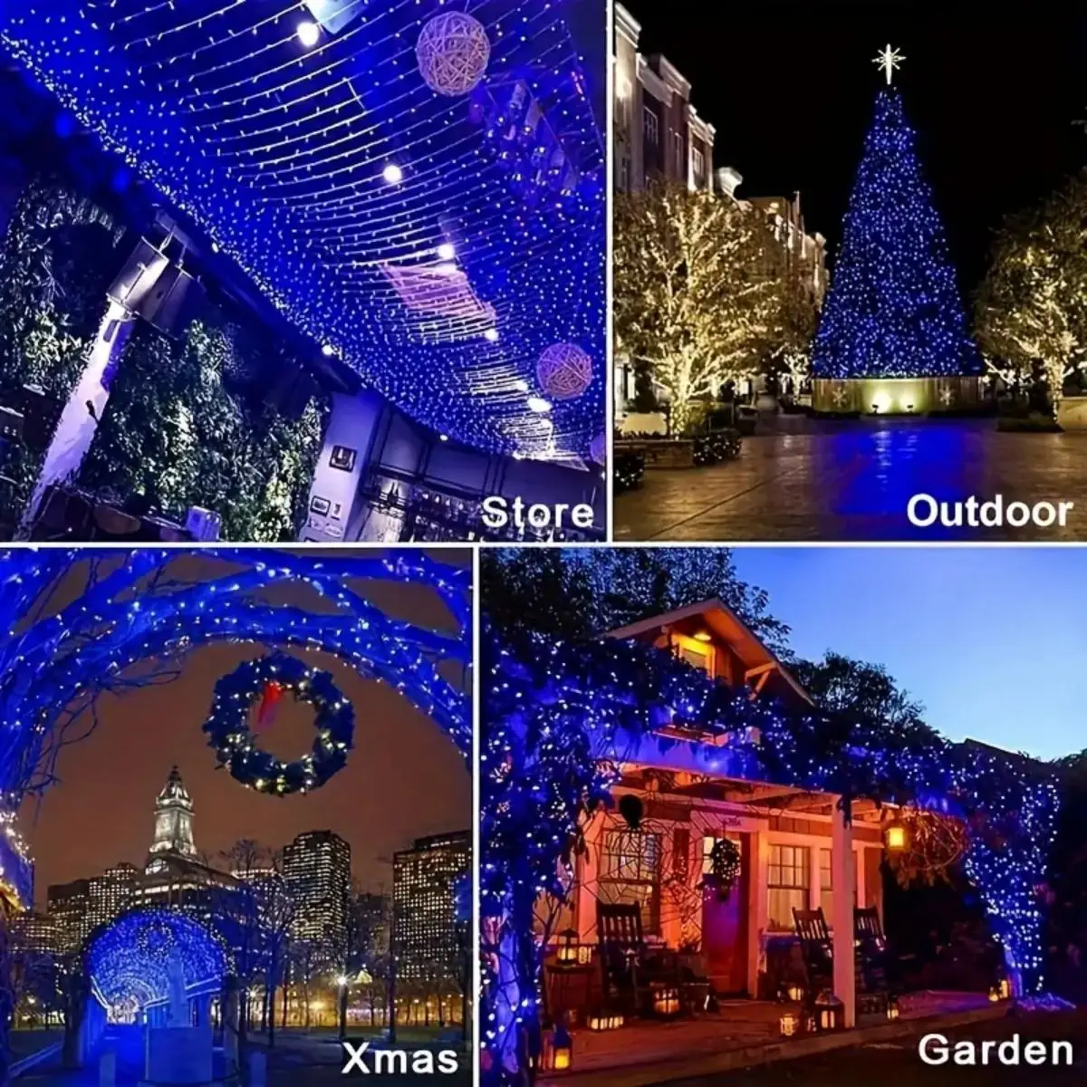 1 قطعة 12 متر/39.37 قدم. 100 LED سلسلة ضوء الشمس للهالوين مع 8 أوضاع مصباح مقاوم للماء في الهواء الطلق لديكور فناء الحفلات الداخلية