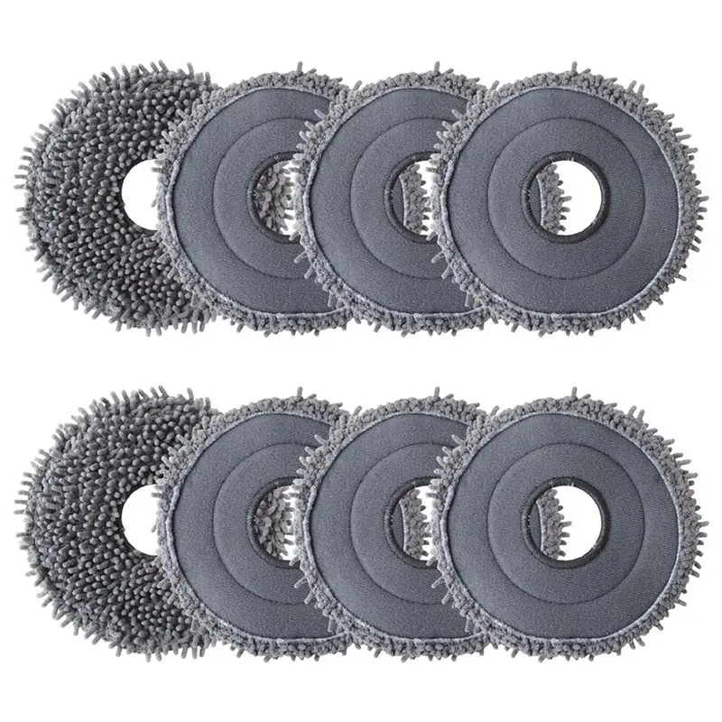 A21F 8 Pcs Mop Pads Replacement for Roborock Q Revo Qrevo S Pro Saros 10R Robot Vacuum Cleaner Accessories
