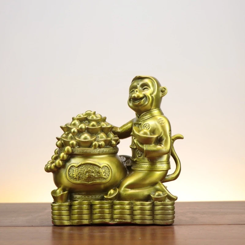 Wholesale Bronze Artifacts: Brass Figurines, Fortune Bowl , Zodiac , Golden Monkey for Wealth