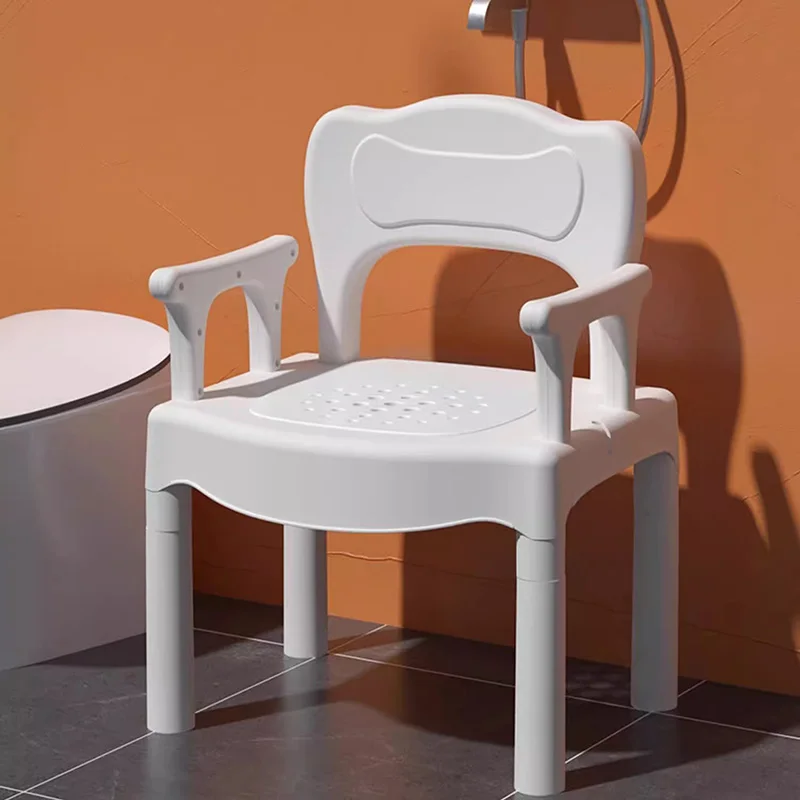 

Plastic White Bathroom Chairs Ergonomic Small Stool Shower Portable Bathroom Chairs Step Stool Muebles Para El Hogar Furniture