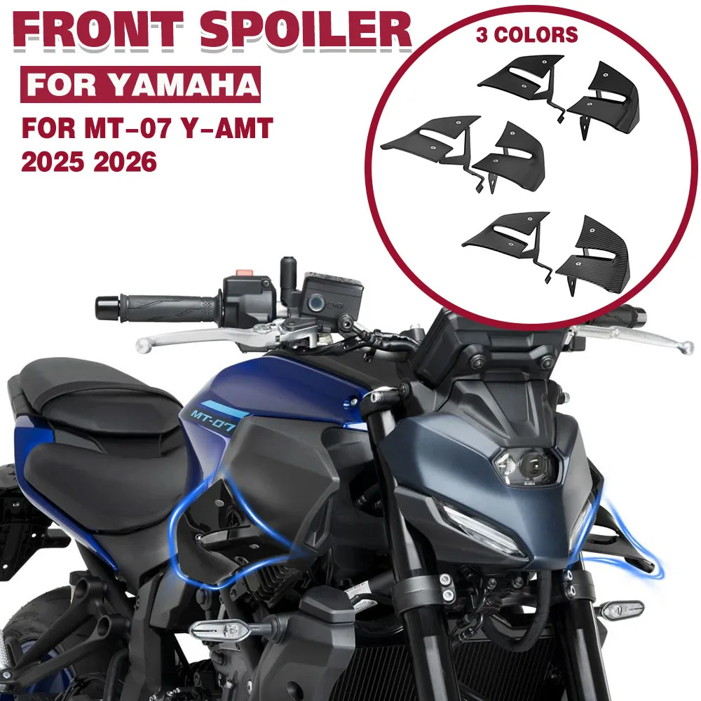 MT 07 Side Downforce Spoiler Fairing Winglet For Yamaha MT-07 Y-AMT MT07 2025 2026 Motorcycle Naked Front Aerodynamic Wind Wing