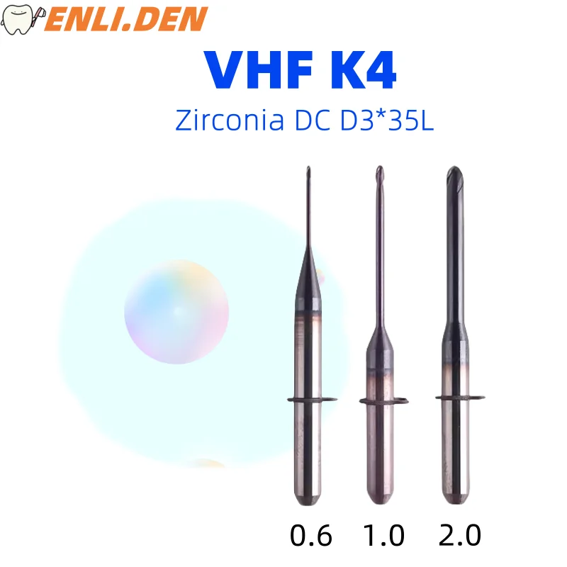 

Стоматологические VHF K4 фрезерные боры для фотохвостовика L35 мм 3,0 мм DC алмазное покрытие сверло диаметром 2,0/1,0/0,6 мм