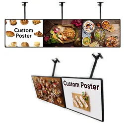 Slim Snap Frame LED Light Box Illuminated Poster Display LED Backlit Menu Board For Restaurant Cafe Shops Wall Mounted Billboard