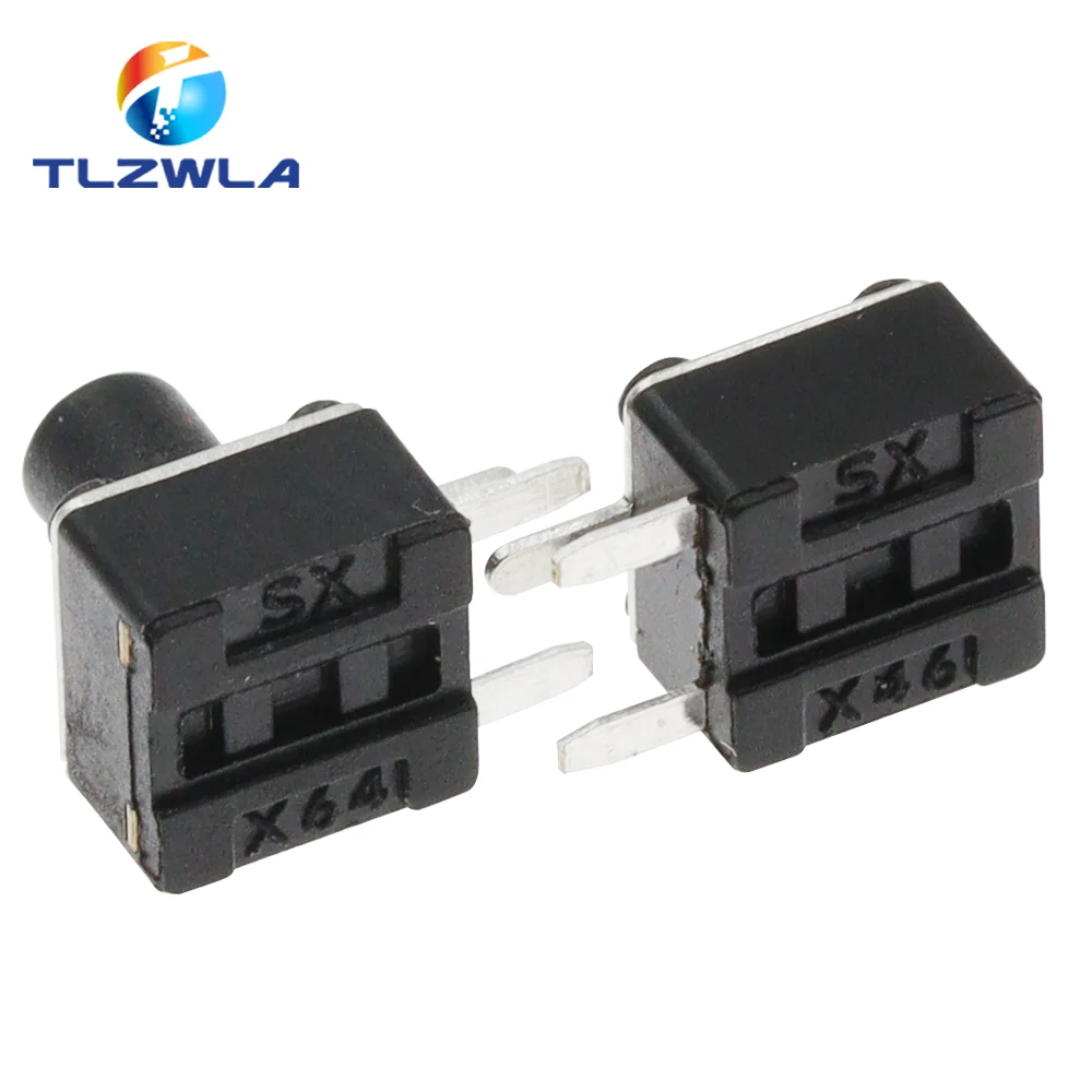 50PCS Micro Switch 4.5*4.5 3P Button Momentary Tactile Tact Push 3 Pin DIP Rgiht Angle 4.5x4.5x3.8/4.3/4.5/4.8/5/6/7/8/9/10 mm