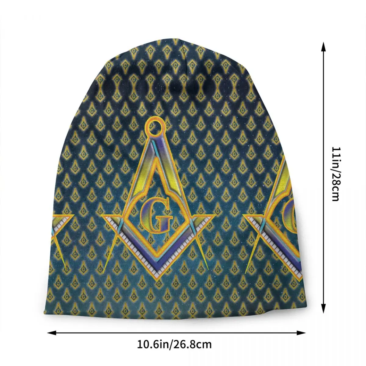 Custom Freemason Square And Compasses Bonnet Hats Knitting Hat For Men Women Winter Warm Skullies Beanies Caps