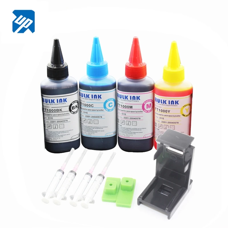 Ink Cartridge Clamp Refill ink kit for HP 67 for HP 6055 Pro 6452 6455 6458DeskJet 1255 2732 2752 2755 4140 4152 4155 4158