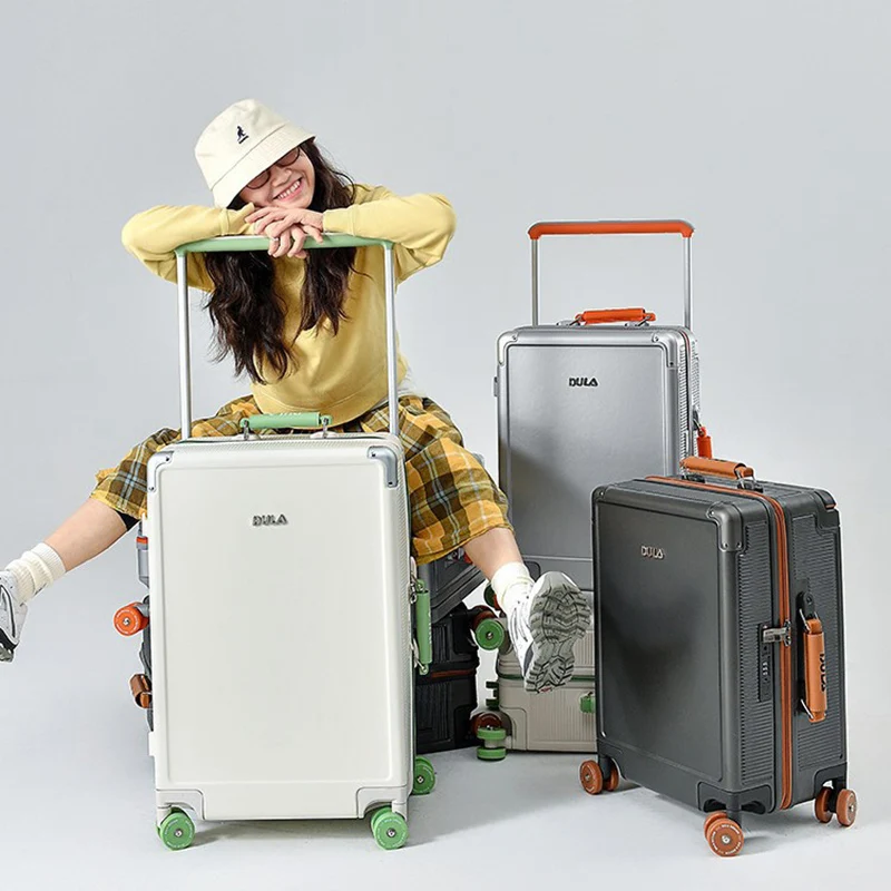 

2026 New Wide Trolley Suitcase 20/24/26 inch Carry-on Suitcase Thickened PC Trolley Case with Injection Wheels Travel Suitcase