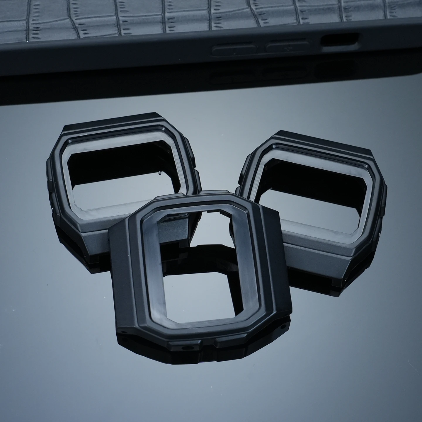 Acessórios de relógio terno modificado + ferramenta para casio f91w F-91W-1 série caso mod kit resina borracha moldura relógio caso preto ouro rosa