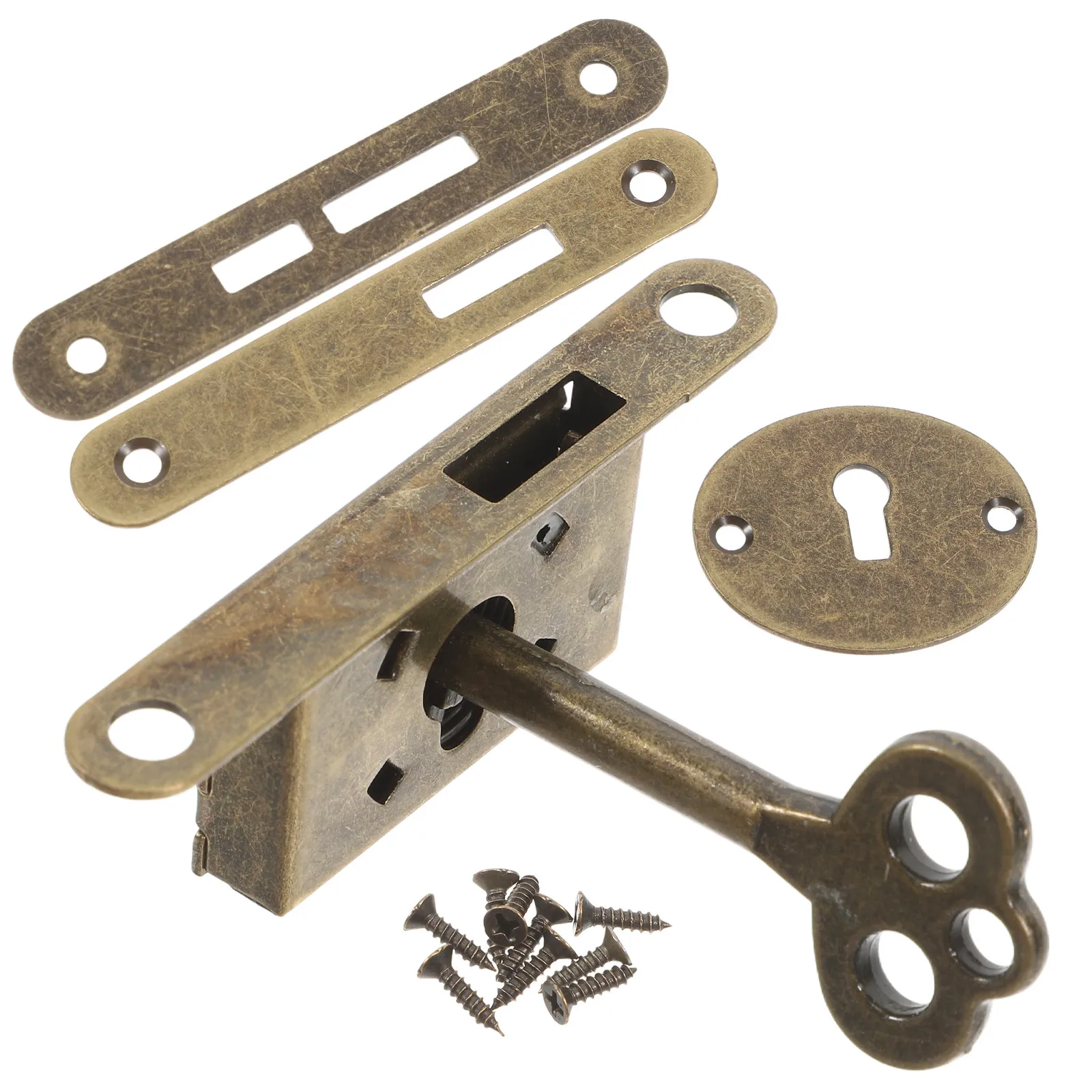 1Set Jewelry Hidden Mechanism Zinc Iron Cabinet Lock for Drawers Wooden Boxes Present Containers Discreet Security