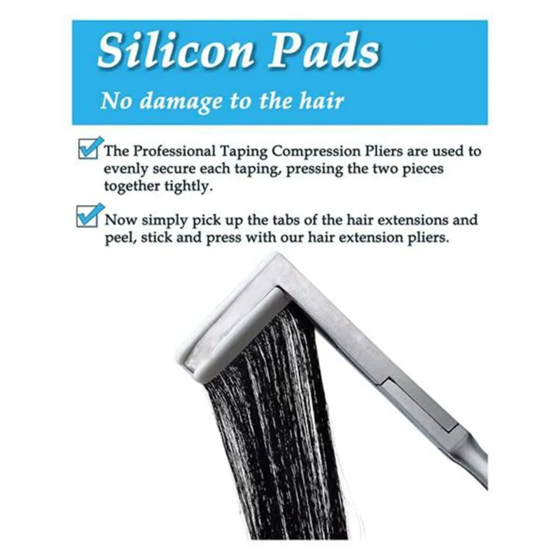 【a23z】ステンレス製プライヤー。テープ式ヘアエクステンション用、テープ接着用、ケラチンヘアエクステンション用ツール。
