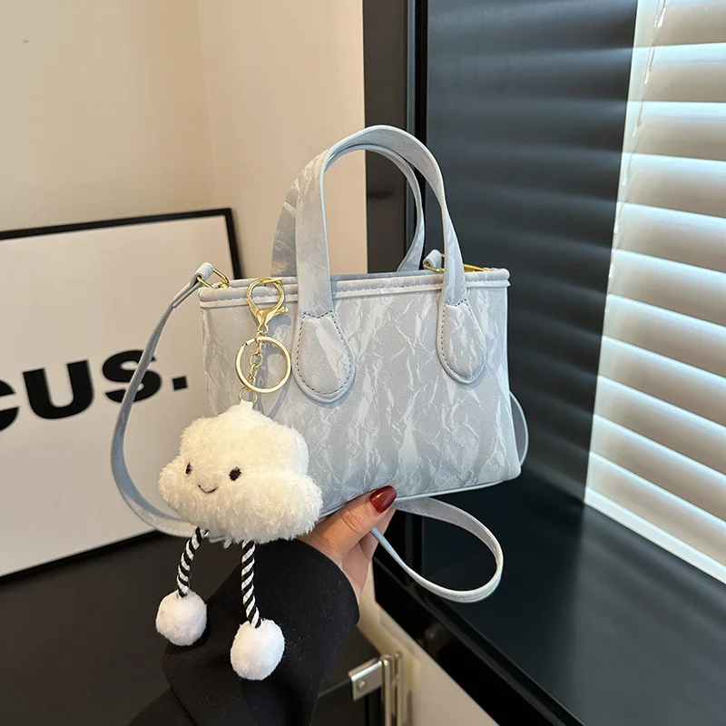 Новинка 2025, универсальная повседневная ручная сумка, простая и модная женская сумка-мешок, сумка через плечо на одно плечо