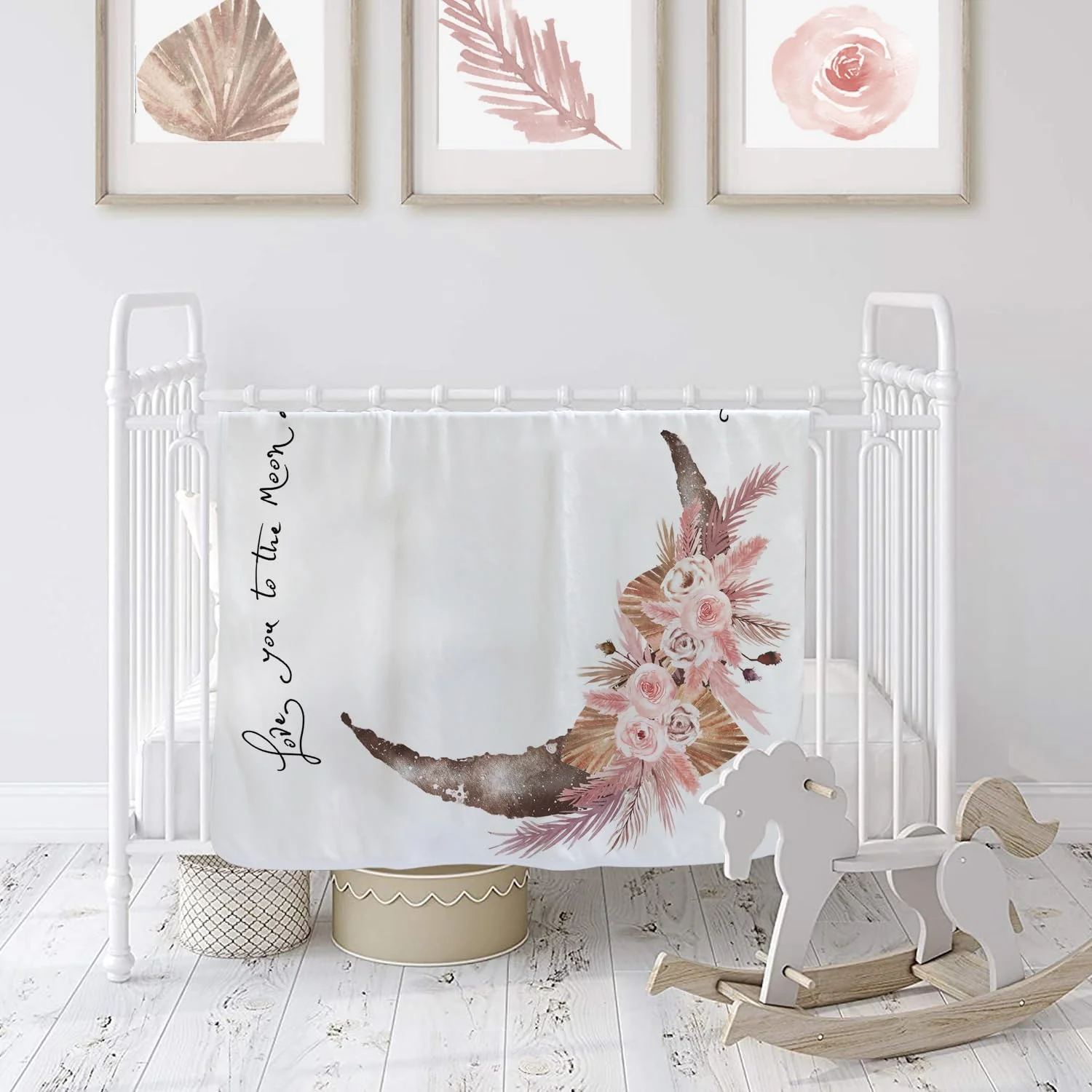 VIKAMA Baby Photography Swaddle Blanket Ins Style Monthly Growth Record Baby Growth Commemorative Swaddle Blanket