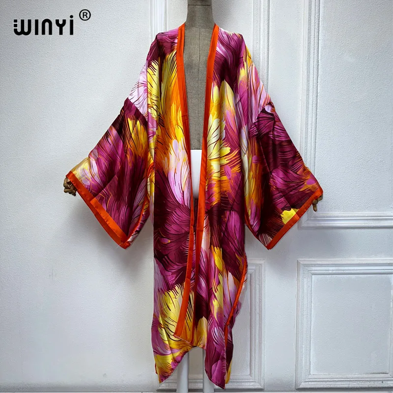 Letnie kimono sukienka w Afryce WINYI odzież plażowa maxi Blogerzy polecają swetry stroje plażowe dla kobiet abaya dubai luksus