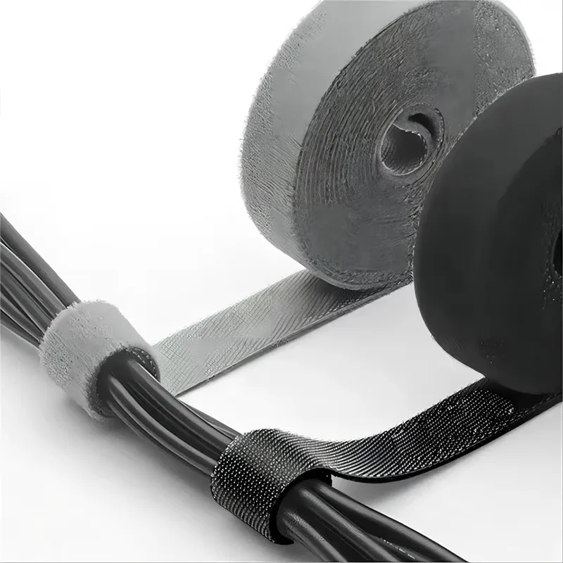 ربط الذاتي هوك وحلقة 2 متر رباط للكابل لفة منظم الكابلات أشرطة النايلون القابلة لإعادة الاستخدام لإدارة الأسلاك العالمية 1/3/5/10/20 قطعة