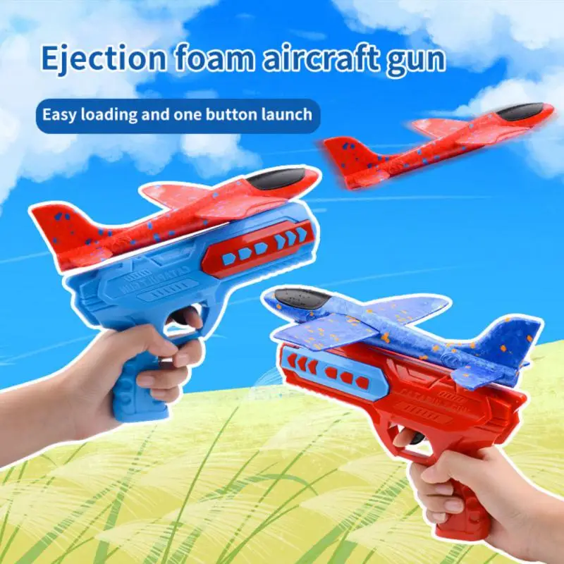 

2 Colors Kids 24cm Foam Plane Launcher Outdoor Toy for Boys Sport Catapult Game Children Boy Girl Birthday Xmas Gifts