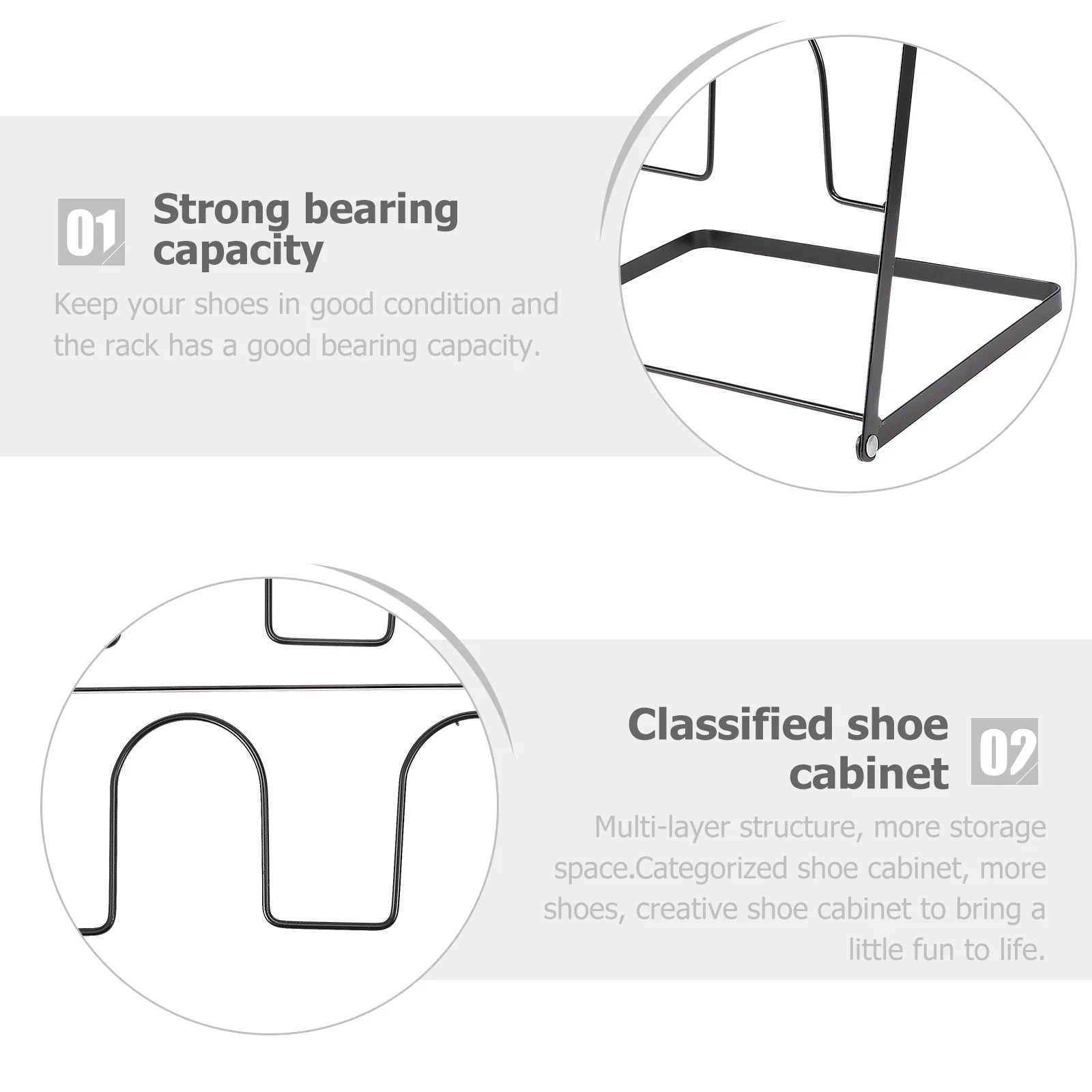 

1Pcs Simple Slippers Holder Multi-Layer Design Rotatable Base Convenient Storage Rack Simple Style Slippers Rack