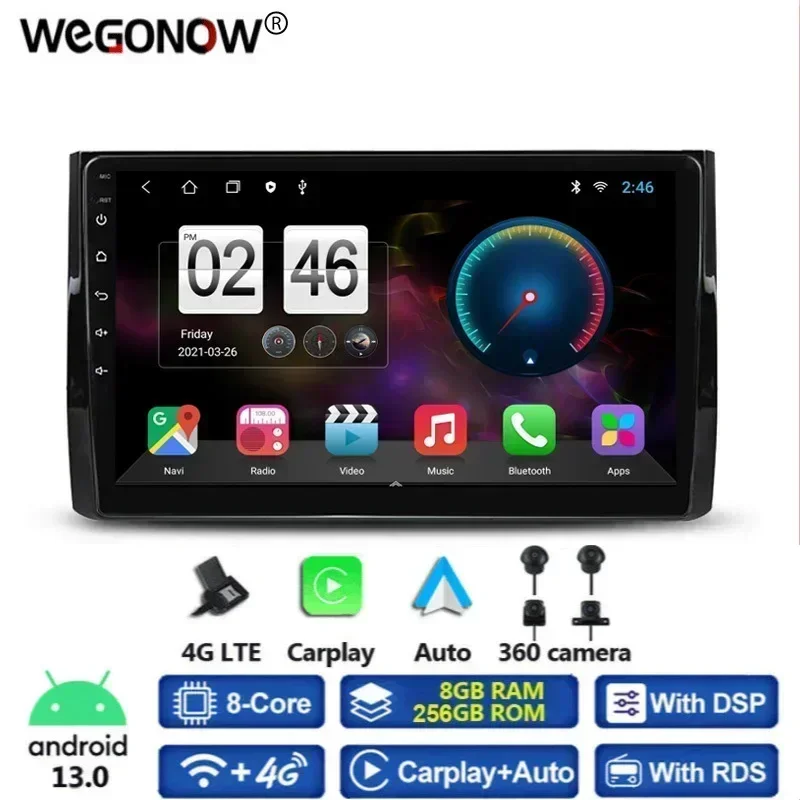 360 Panoramic Camera Carplay 8G+256G Android 13.0 Car DVD Player GPS WIFI Bluetooth RDS Radio For VW Skoda Kodiaq 2016 2017 2018