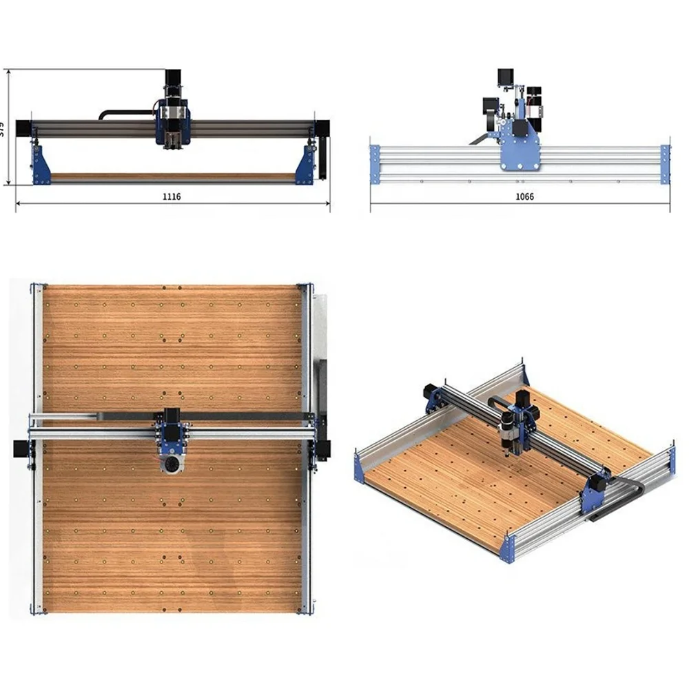 CNC 8080 with 40w laser router wood carving big working area 80*80cm for various materials cutter cnc wood router