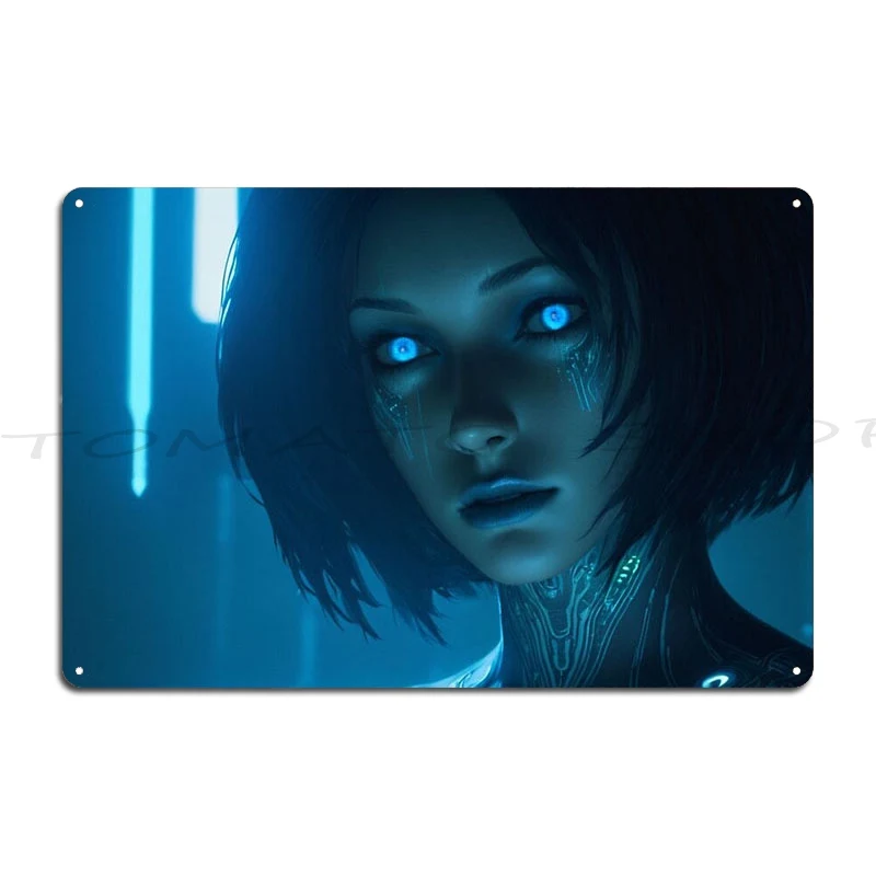 Металлическая табличка-постер Cortana для кинотеатров, клубов, баров, в стиле рустик, с возможностью индивидуального дизайна, жестяная вывеска-постер