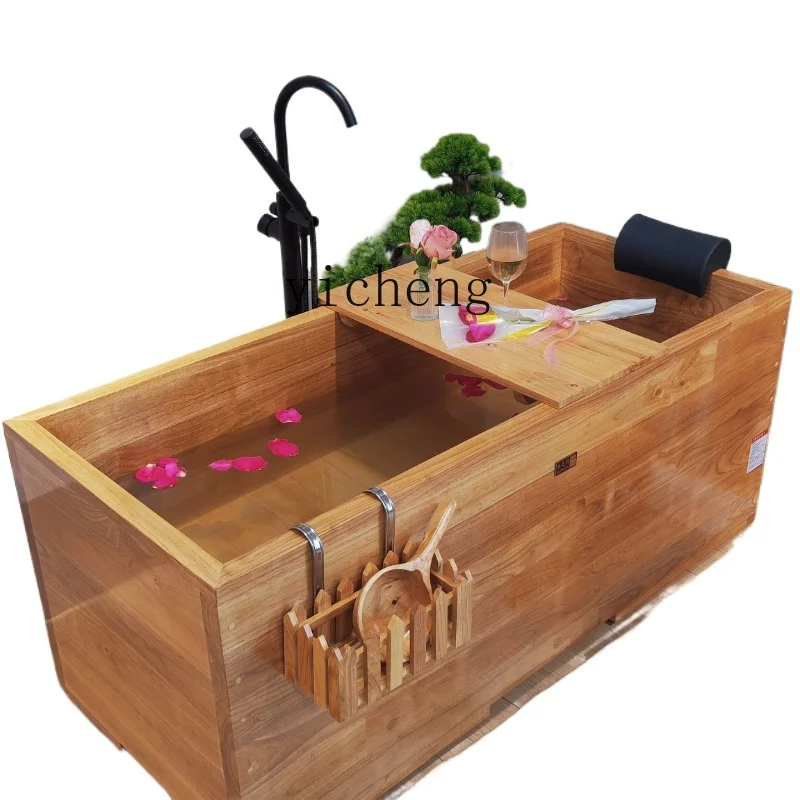 

ZK Club Oak Barrel Adult Bathing Household Solid Wood Bathtub Wooden Bath Barrel Beauty Salon