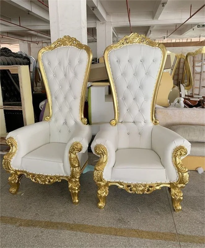 Cheap Wedding Gold Royal King Throne Chair For Queen Wholesale