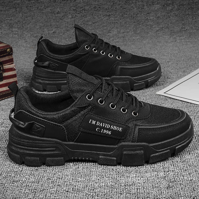 

Men Casual Sneakers Black Shoes Breathable Shoes Male Running Trainers Man Sports Shoes Lightweight Vulcanize Shoes