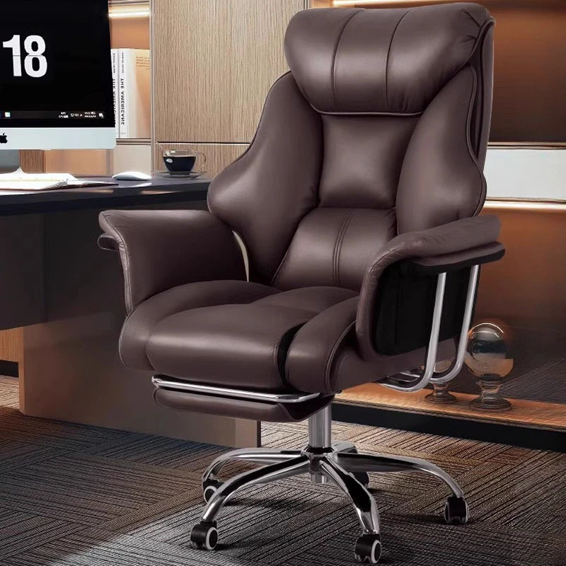 

Adjustable Armrest Office Chair Ergonomic Leather Bedroom Recliner Computer Chair Home Study Sillas De Oficina Office Furniture