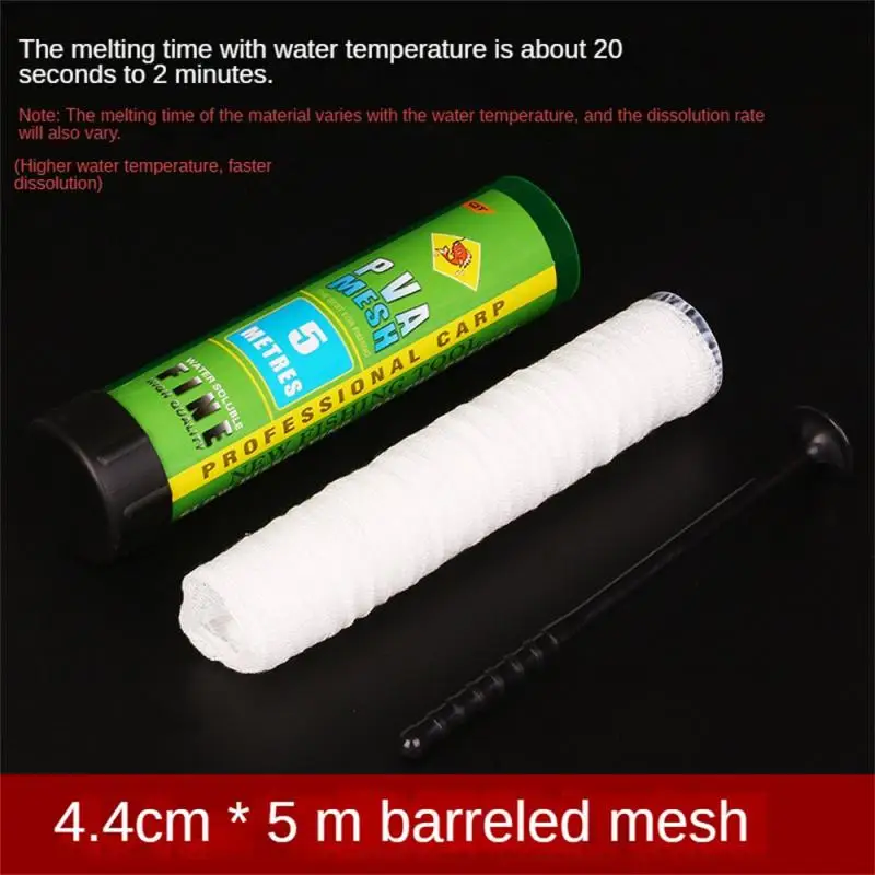 PVA Mesh 5M Carp Fishing Feeder Trap Bait Bag Nets Soluble In Water To The Nest Fishing Accessories Tools For Outdoor