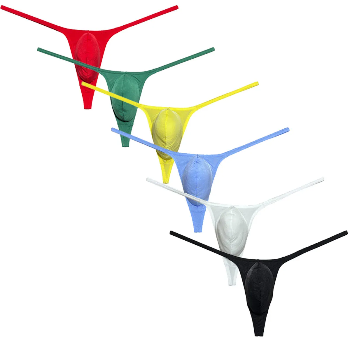 

3PACK Men's Shiny G-String Mini Bikini Tangas Deep Pouch Thong Soft Utrathin String Briefs Underwear Guy Lingerie Sissy Panties