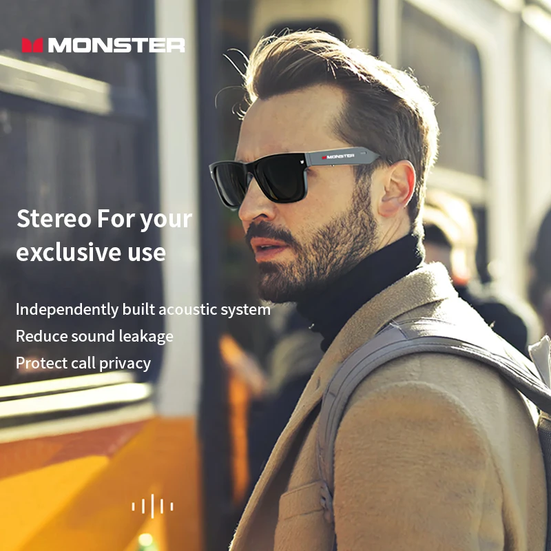 Monster S01 Brille Headset Wireless Bluetooth 5,0 Sonnenbrille Outdoor Sport Kopfhörer Anruf Musik Brille transparente Linse