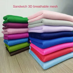 3D Breathable Sandwich Mesh Fabric By Meters for Luggage Car Seat Cover Sofa Surround Sewing Three Layer Interlayer Cloth White