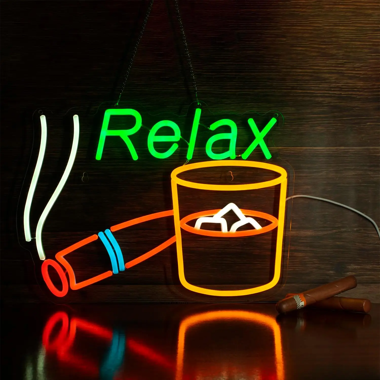 

Неоновая светодиодная вывеска Relax – с регулируемой яркостью, питание от USB, настенный декор для домашнего бара, патио, лаунж-зоны, мужской комнаты, паба, гаража. Отличная идея для подарка