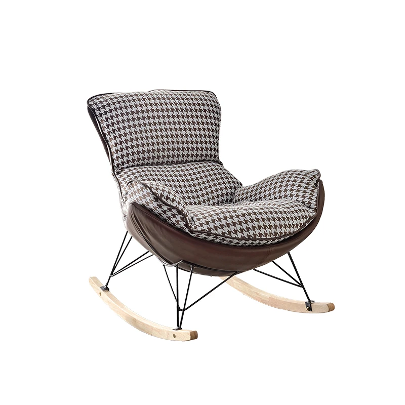 

Solid wood rocking chair, light luxury home living room single, lazy sofa, adult balcony leisure