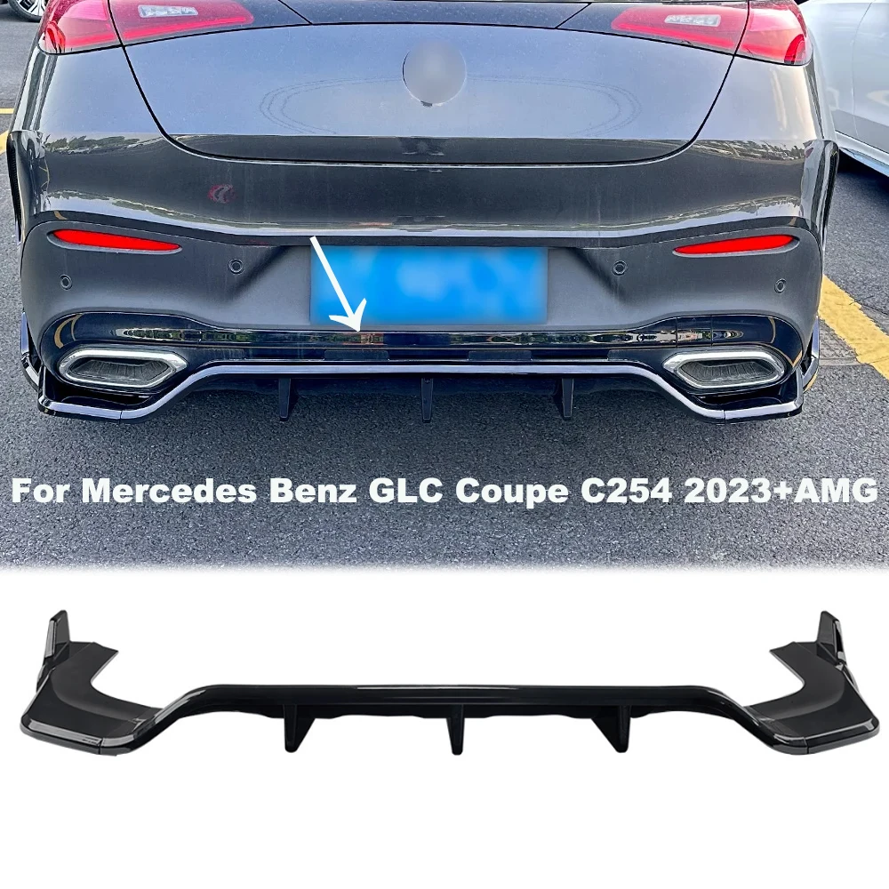 

For Mercedes Benz GLC Coupe C254 2023+AMG Rear Bumper Lip Corner Spoiler Splitter Protector Car Body Kit Modification