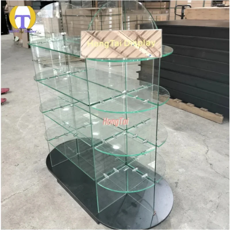 custom.Modern Design Customize Size Full-view Display Cabinet Tempered Glass Supermarket Display Showcase