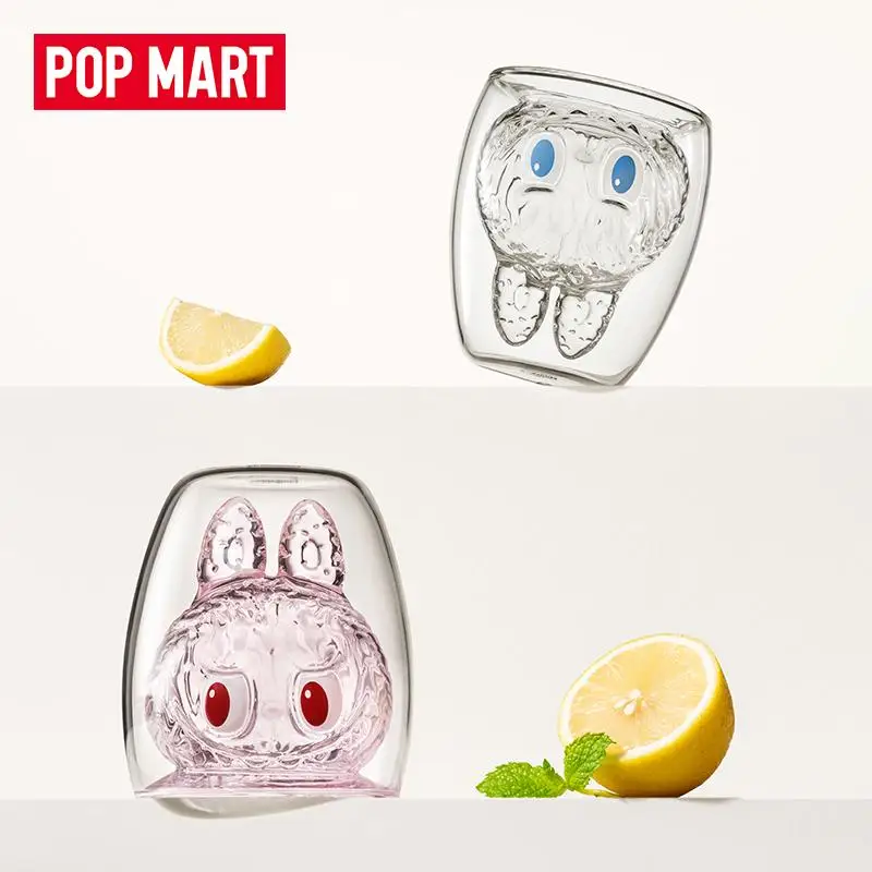 Pop Mart Genuine The Monsters-Cheers Series Double Glass Blind Box Labubu Tabletop Decoration Girl Birthday Present